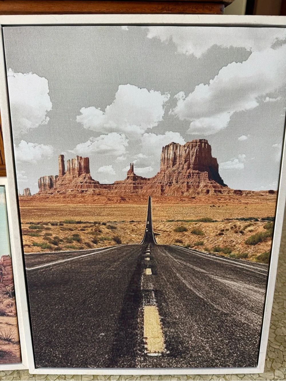 Ashland Desert Road Canvas Art in Brown and Black
